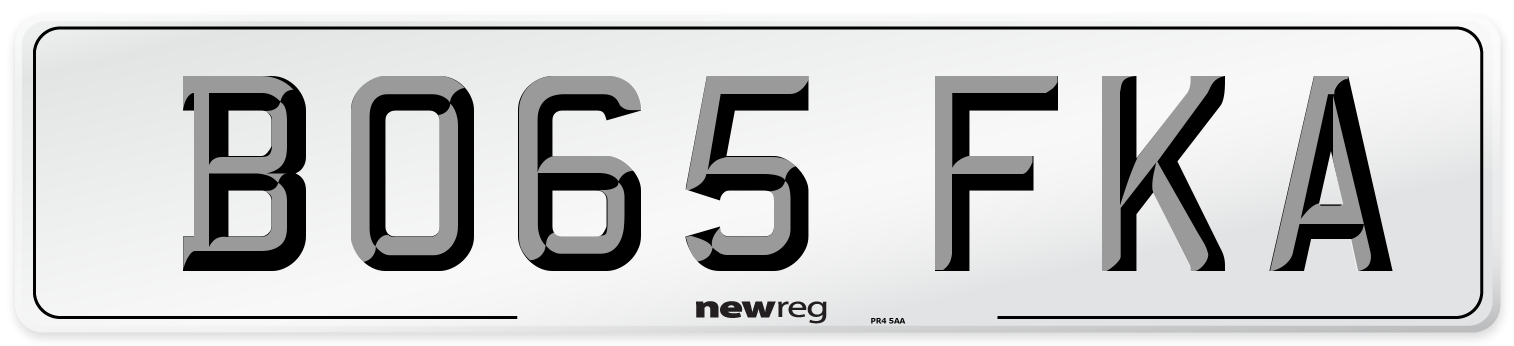BO65 FKA Number Plate from New Reg